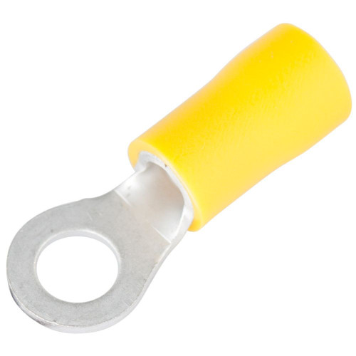 GB Gardner Bender 20-106  Vinyl Insulated Ring Terminal for #8-#10 Stud - Yellow 12-10 AWG - 14 per Package Image 0