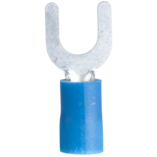 GB Gardner Bender 20-114  Vinyl Insulated Spade Terminal for #8-#10 Stud - Blue 16-14 AWG - 20 per Package Image 0