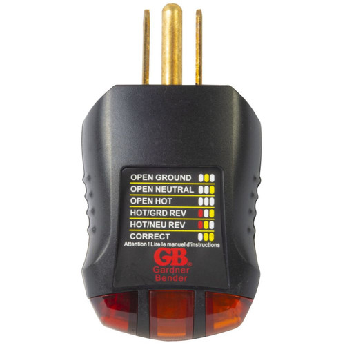 GB Gardner Bender GRT-3500  Outlet Receptacle Tester and Circuit Analyzer Image 0