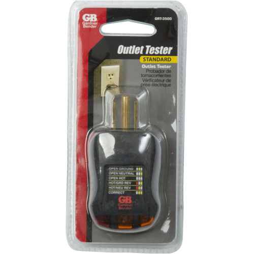 GB Gardner Bender GRT-3500  Outlet Receptacle Tester and Circuit Analyzer Image 1