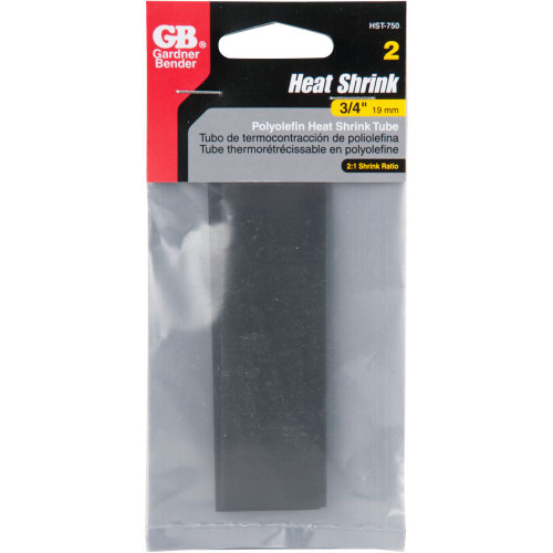 GB Gardner Bender HST-750  3/4" Heat Shrink Tubing 4" Length - 2 per Package Image 1