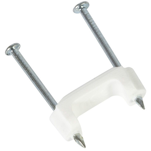 GB Gardner Bender PS-150Z  1/2" White Plastic NM Cable Staple - 100 per Bag Image 0