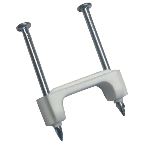 GB Gardner Bender PS-1550T  1/2" White Plastic NM Cable Staple - 15 per Package Image 0