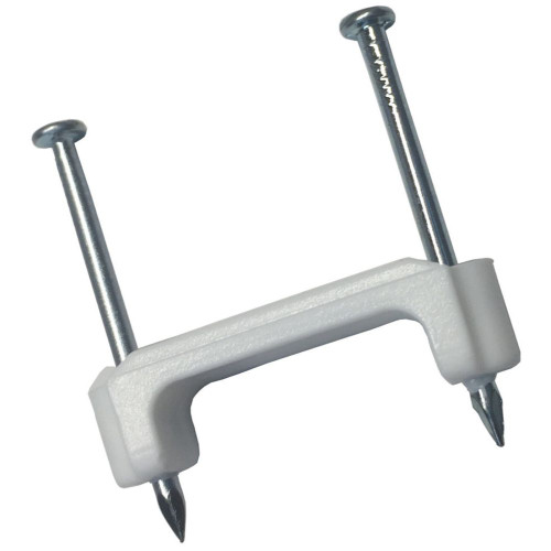GB Gardner Bender PS-175ZN  3/4" White Plastic NM Cable Staple - 100 per Bag Image 0