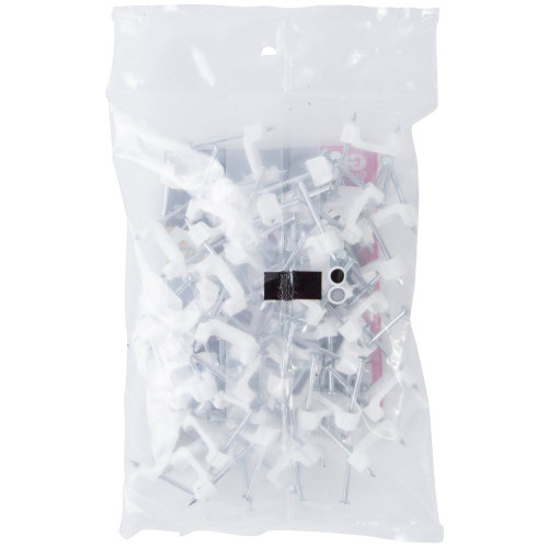 GB Gardner Bender PS-50  1/2" White Plastic NM Cable Staple - 50 per Bag Image 2