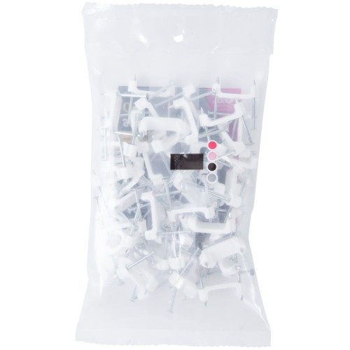 GB Gardner Bender PS-75  3/4" White Plastic NM Cable Staple - 50 per Bag Image 2