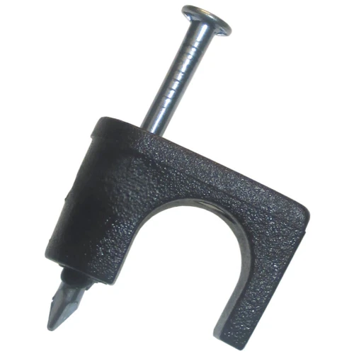 GB Gardner Bender PSB-165  1/4" Black Plastic Coaxial Cable Staple - 50 per Package Image 0