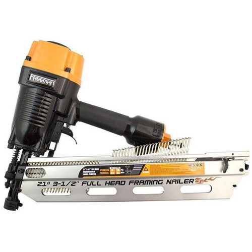 Freeman PFR2190  2" to 3-1/2" Pneumatic Full Round Head 21° Framing Nailer Image 2