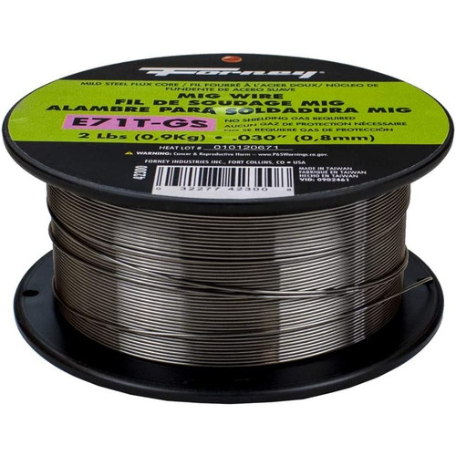 Forney 42300  E71T-GS Self, MIG Steel Flux Core Welding Wire Mild Steel .030" x 2 Pound Spool Image 1