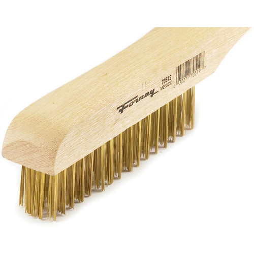Forney 70519  Wire Scratch Brush-Brass-Wood Shoe Hndl 10 Image 2