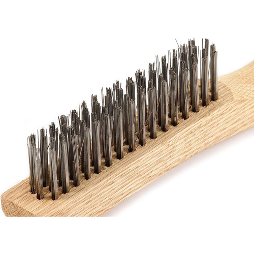 Forney 70520  Wire Scratch Brush-Ss-Wood Shoe Hndl 10-1/ Image 1