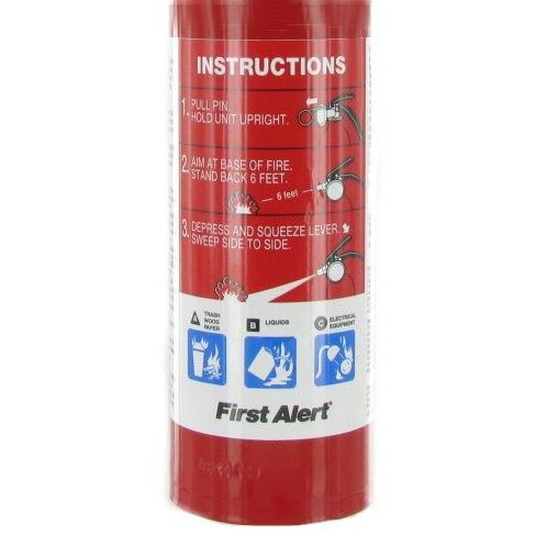 First Alert HOME1  1-A:10-B:C Rechargeable 2-1/2-lb Home Fire Extinguisher Image 3