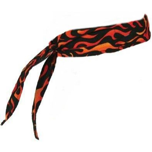 Chill-Its 6700  Evaporative Cooling Bandana - Tie Style - Flames Design (12341) Image 0