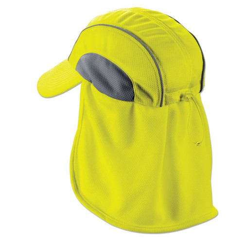 Chill-Its 6650  High Performance Hat with Neck Shade - Hi-Vis Lime Design (12520) Image 0