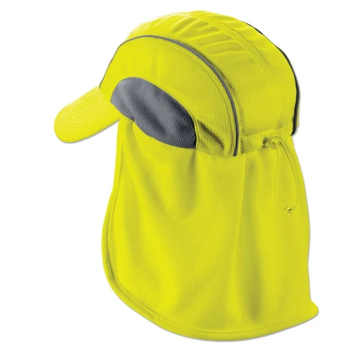 Chill-Its 6650  High Performance Hat with Neck Shade - Hi-Vis Lime Design (12520) Image 0