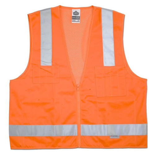 GloWear 8250Z  Class 2 Surveyors Safety Vest - Orange - S/M (21413) Image 0