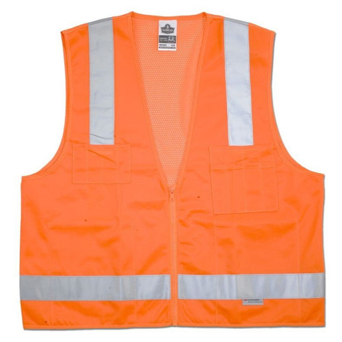GloWear 8250Z  Class 2 Surveyors Safety Vest - Orange - L/XL (21415) Image 0