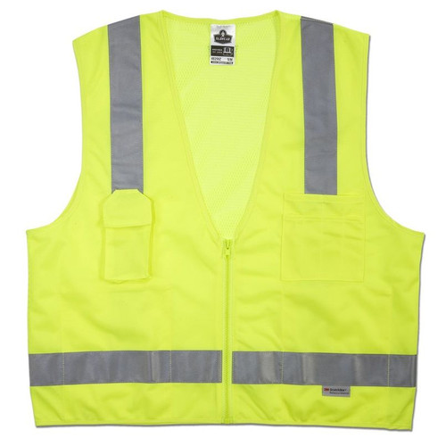 GloWear 8250Z  Class 2 Surveyors Safety Vest - Lime - 2X/3XL (21427) Image 0