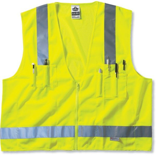 GloWear 8250Z  Class 2 Surveyors Safety Vest - Lime - 2X/3XL (21427) Image 2