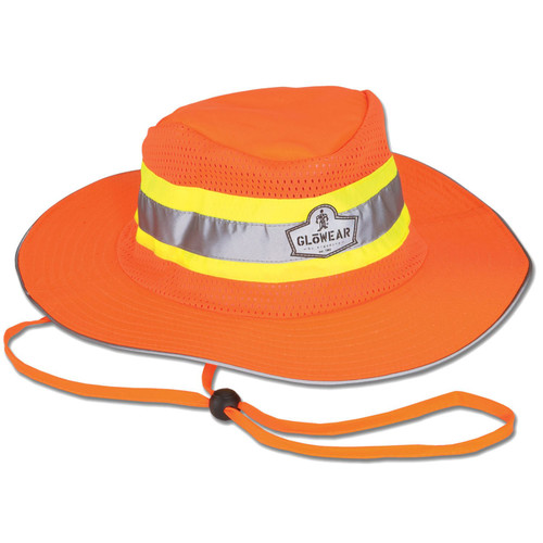 GloWear 8935  Class Headwear Hi-Vis Ranger Hat with Reflective Stripe - Orange - Small/Medium (23257) Image 0