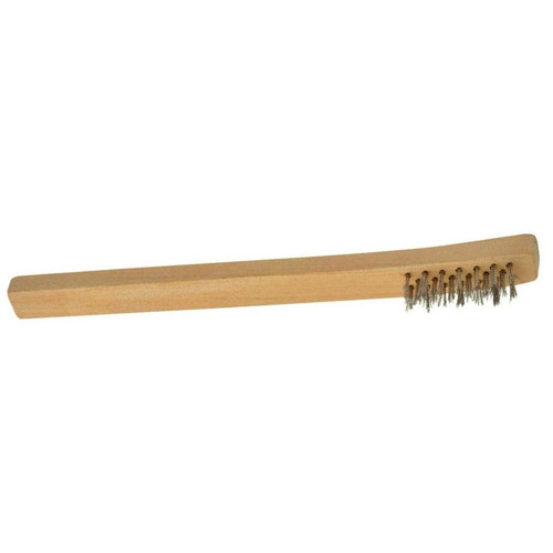 Enkay 1662-C  Stainless Steel Mini Wire Brush with Harwood Handle Image 0
