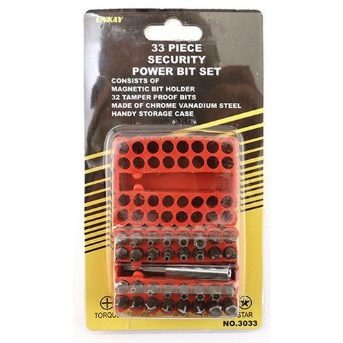 Enkay 3033  33-Piece 1" Security Insert Bit Set with Case and Bit Holder Image 2