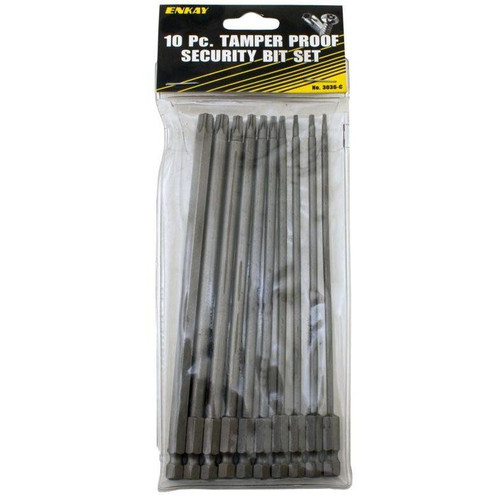 Enkay 3036-C  10-Piece 6" Tamper Proof Torx Screw Bit Set T6 to T40 Image 3