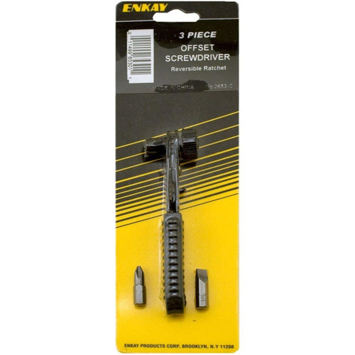 Enkay 3653  3-Piece Offset Ratcheting Screwdriver Image 2