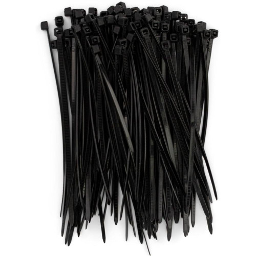 Enkay 7045  4" Black Nylon Cable Ties 18# Strength - 100 per Package Image 0