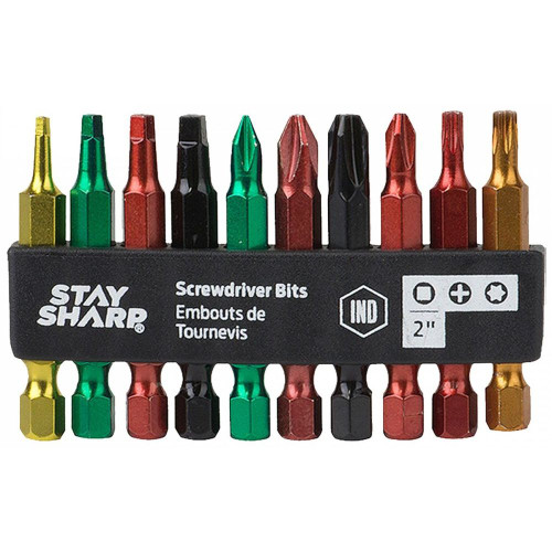 Exchange-A-Blade 75001  Stay Sharp 10-Piece Assorted 2" Industrial Screwdriver Bit Clip Image 0