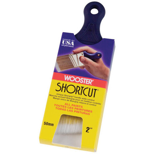 Wooster Q3211  Shortcut Synthetic Blend 2" Angled Sash Paint Brush with Shergrip Handle Image 0