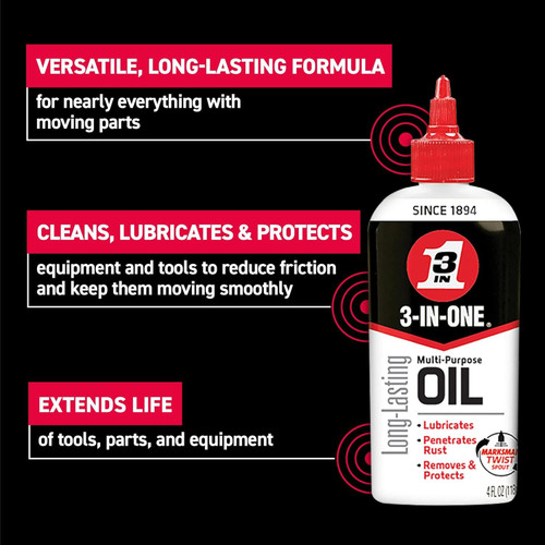 3-IN-ONE 10070  Multi-Purpose Oil - 4 oz Bottle  Image 1