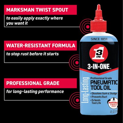 3-IN-ONE 12004  Professional Grade Pneumatic Tool Oil - 4 oz Bottle (120046) Image 1