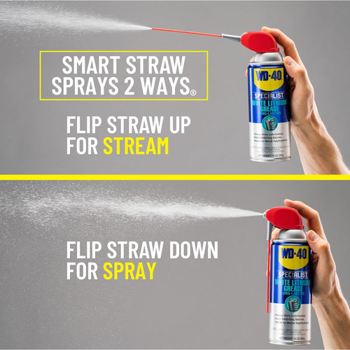 WD-40 300615  Specialist White Lithium Grease Spray with Smart Straw - 11 oz Can Image 2