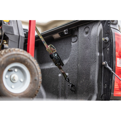 Keeper 03508-V  1" x 8' Ratchet Camo Tie-Downs with Vinyl Coated S-Hooks - 4 Straps per Package Image 6