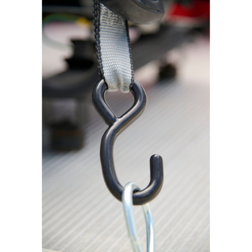 Keeper 05503  1-1/4" x 14' High Tension Ratchet Tie-Down Straps with Vinyl Coated S-Hooks - 4 Straps per Package Image 6