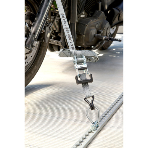 Keeper 05510  1" x 12' High Tension Ratchet Tie-Down Straps with Vinyl Coated J-Hooks - 4 Straps per Package Image 6