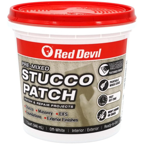 Red Devil 0450  Pre-Mixed Stucco Patch 1 Quart Tub Image 0