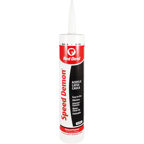 Red Devil 0736  Speed Demon Acrylic Caulk 10.1 FL. OZ. Cartridge White Image 0
