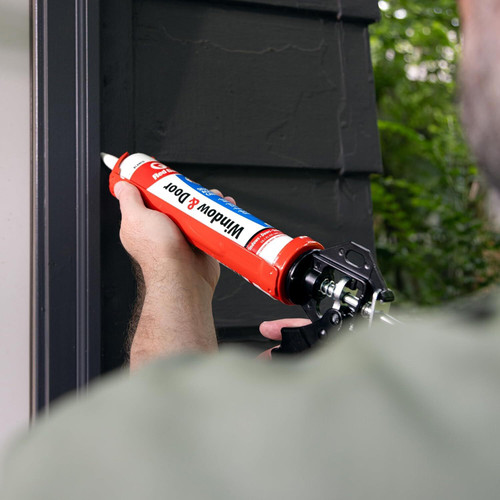 Red Devil 0846  Window & Door Siliconized Acrylic Caulk 10.1 FL. OZ. Cartridge White Image 4