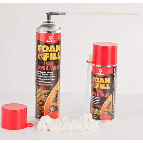 Red Devil 0909  Foam & Fill Large Gaps & Cracks Expanding Polyurethane Sealant 12 Oz. (340 g) Aerosol Can Champagne Image 1