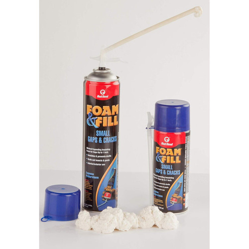 Red Devil 0913  Foam & Fill Small Gaps & Cracks Expanding Polyurethane Sealant 12 Oz. (340 g) Aerosol Can Champagne Image 1