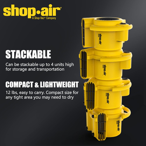 Shop Vac 1032005  Shop-Air Professional 500 Max. CFM Air Mover Fanwith 3-Speeds Image 4