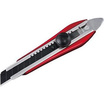 Tajima AC-521R  Utility Knives & Blades - 3/4" Red Aluminist 521 FIN Snap Blade Box Cutter with Dial Lock & Razar Black Blade Image 0