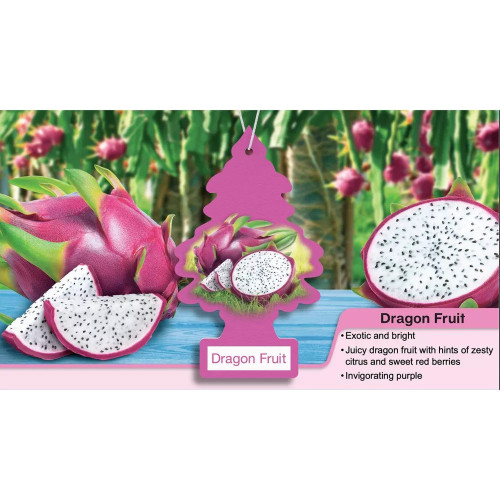 Little Trees U1P10397  Car Air Freshener Dragon Fruit Scent - Single Tree per Package Image 7