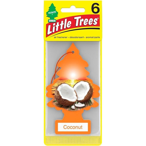 Little Trees U6P60317  Car Air Freshener Coconut Scent - 6 Trees per Package Image 1