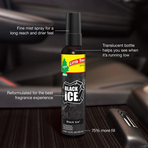 Little Trees UPS06355  Spry Air Freshener Black Ice Scent - 3.5 Fl Oz Image 4