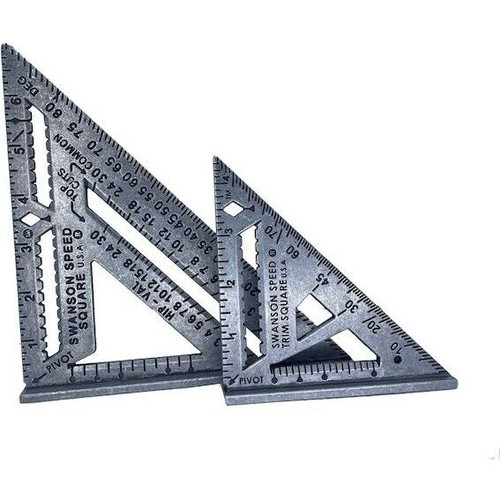 Swanson S0100-AS0145  7" Speed Square Pro and 4.5" Speed Trim Square Combination Kit Image 0