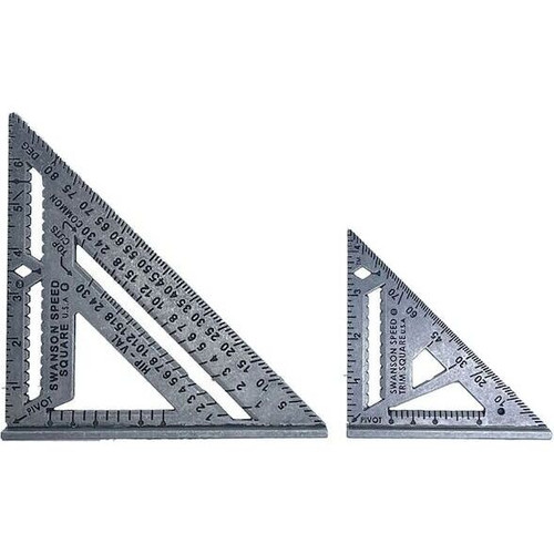 Swanson S0100-AS0145  7" Speed Square Pro and 4.5" Speed Trim Square Combination Kit Image 2