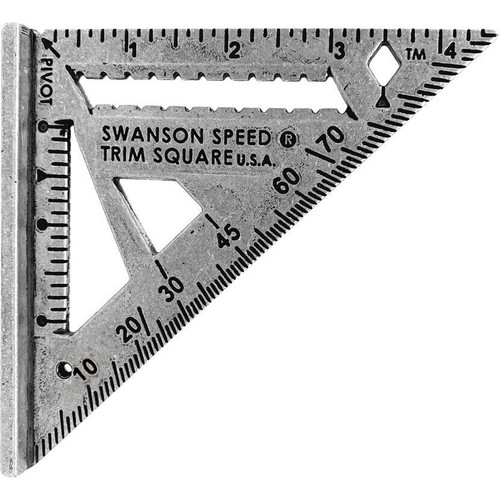 Swanson S0145  4-1/2" Aluminum Speed Trim Square Image 0